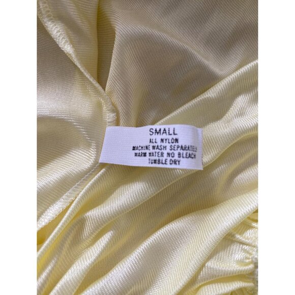 Vintage NWT Shadowline 80s Nightgown with Lace Detail, Size Small, Light Yellow - Picture 8 of 9